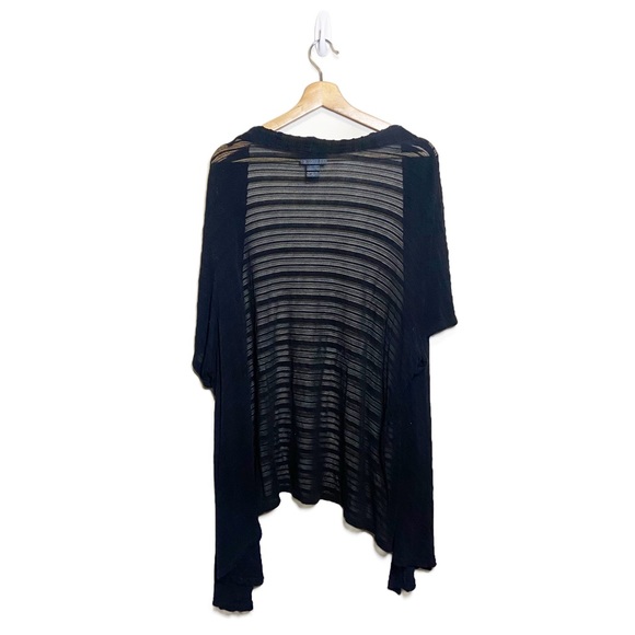 Liz & Me Black Short Sleeve Kimono Cardigan - Picture 6 of 6